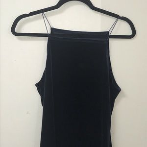 Midnight Blue Velvet Dress